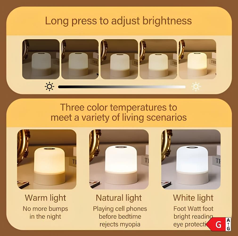 Touch Night Light – Warm Ambient Lighting for Relaxation
