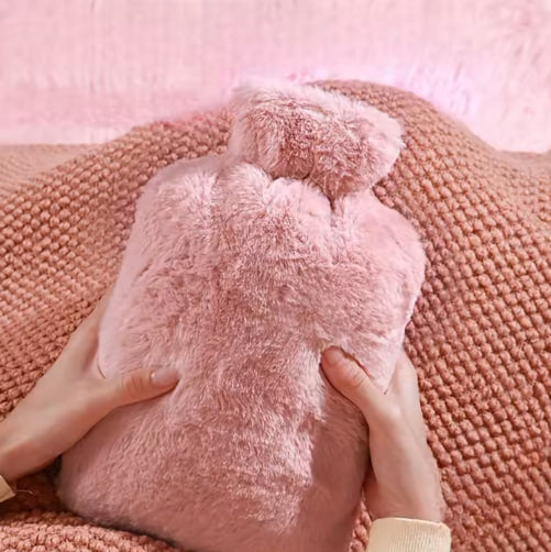 Hot Water Heating Pad with Soft Plush Cover