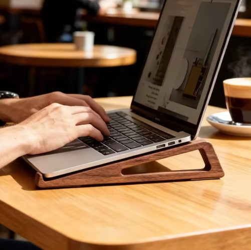 Ergonomic Wooden Laptop Stand – Better Comfort & Posture